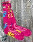 Lucky Chuck Take the Risk Hot Pink Performance Socks