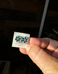 Small Cluster Earrings – Blue Kingman Turquoise & Sterling Silver