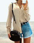 The Shea Staple Top in Beige
