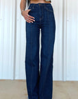 The Loretta Trouser Jean in Dark Wash