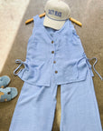 The Rio Linen Set in Blue