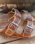 Western Tooled Leather Sandals