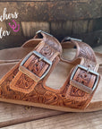 Western Tooled Leather Sandals