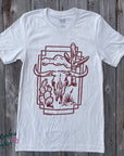 Western Skull Cactus Scene Tee