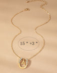 Horseshoe Initial Necklace
