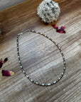 Mini Torpedo choker Sterling Silver Pearls