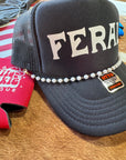 Faux Pearl Trucker Hat Chain