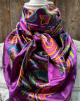 35X35" Purple Fun Floral Wild Rag / Scarf WR1018