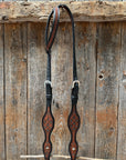 Teal Diamond Scalloped One Ear Headstall / Bridle