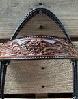 Hand Painted Floral Browband Headstall / Bridle