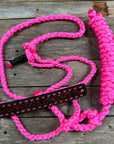 Mule Tape Halter - Leather Buckstitch Noseband - Copper Accents