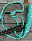 Mule Tape Halter - Leather Buckstitch Noseband - Copper Accents