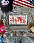 Make America Cowboy Again Banner Graphic Tee