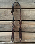 Dark Oil Braided Sunflower Browband / One Ear - Breastcollar Tack Set