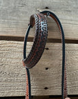 Dark Oil Braided Sunflower Browband / One Ear - Breastcollar Tack Set