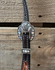 Hand Painted Floral AB Browband / One Ear - Breastcollar Tack Set
