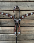 Hand Painted Floral AB Browband / One Ear - Breastcollar Tack Set