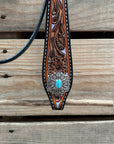 Hand Painted Floral Filigree Browband / One Ear - Breastcollar Tack Set