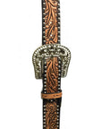 Brown Adjustable Belt Headstall