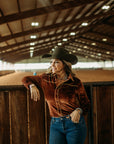 RUST VELVET PERFORMANCE RODEO SHIRT