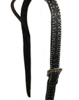 Black Adjustable Belt Headstall