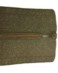 Gray Wool Saddle Pad with Latigo Leather