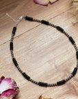 Sterling Silver Pearl & Black Onyx Necklace – 16”