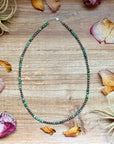 Sterling Silver & African Turquoise Necklace – 19”