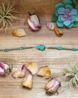 Sterling Silver & Turquoise Choker – 13” + Extender – Handmade In-House by The Bijoux FAB