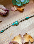 Sterling Silver & Turquoise Choker – 13” + Extender – Handmade In-House by The Bijoux FAB