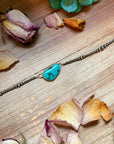Sterling Silver & Turquoise Choker – 13” + Extender – Handmade In-House by The Bijoux FAB