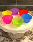12 Reusable Silicone Baking Cups