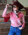 VALENTINA VELVET FRINGE PERFORMANCE RODEO SHIRT