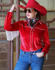 CALGARY VELVET FRINGE PERFORMANCE RODEO SHIRT