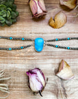 Sterling Silver & Turquoise Choker – 13” + Extender – In-House Silversmithing – Real Turquoise & Spiny Oyster Options