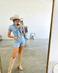 SALE The Elara Denim Romper