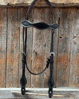 Basketweave Black Browband Draft Headstall / Bridle
