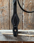 Basketweave Black Browband Draft Headstall / Bridle