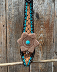 Multi Flower Bling & Turquoise One Ear - Breastcollar Tack Set