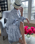 Blue Farmhouse Maxi Dress -clearance