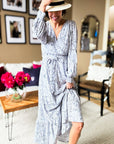Blue Farmhouse Maxi Dress -clearance