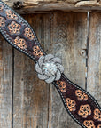Flower Power Black and Clear One Ear Headstall & Breastcollar Tack Set