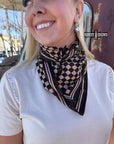 SMALL Tan Checkered Out Wild Rag/ Scarf