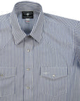 Flying R Ranchwear - Regency Stripe - Blue/White - Short Sleeve