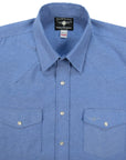Flying R Ranchwear - Western Classic Solids - Ocean Blue Oxford - Short Sleeve