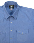 Flying R Ranchwear - Western Classic Solids - Ocean Blue Oxford - Short Sleeve
