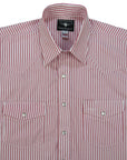 Flying R Ranchwear - Pencil Stripe - Red/White - Short Sleeve
