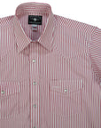 Flying R Ranchwear - Pencil Stripe - Red/White - Short Sleeve