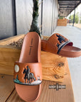 BROWN Saddle Bum Slides