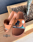 BROWN Saddle Bum Slides